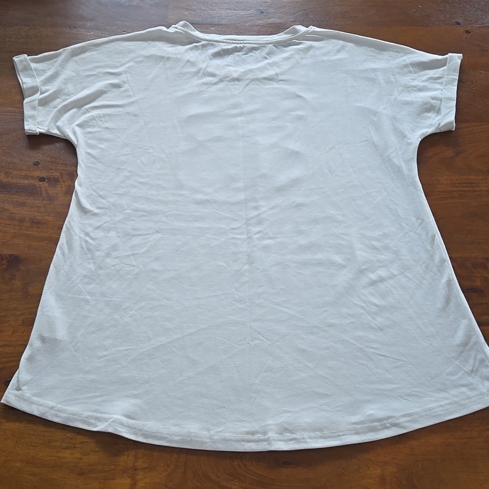 NWOT Prone To Wander White Graphic Short Sleeve T-Shirt Size XL - Picture 5 of 6